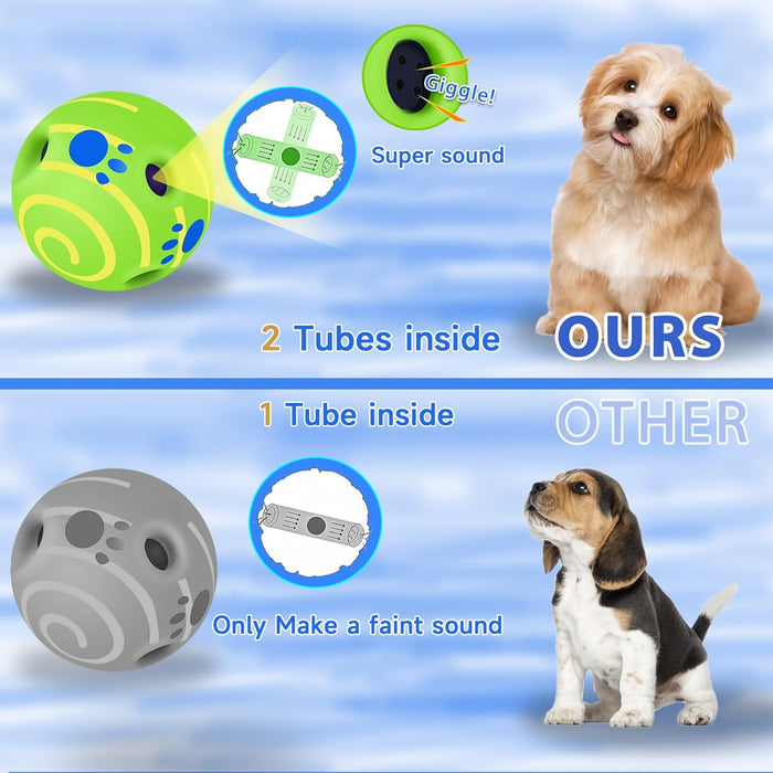 Wobble Giggle Ball for Dogs, Interactive Dog Toys