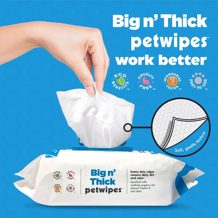 Petkin Big N' Thick Petwipes