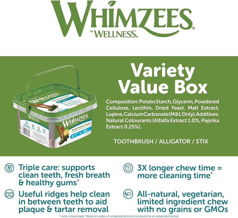 Whimzees Natural Dental Dog Chew Long lasting