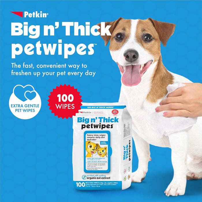 Petkin Big N' Thick Petwipes